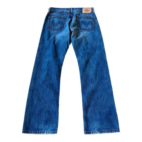 Levi’s 514 Men’s Medium Wash Ripped Slim Straight Jeans Size 33/32 - Picture 2 of 8